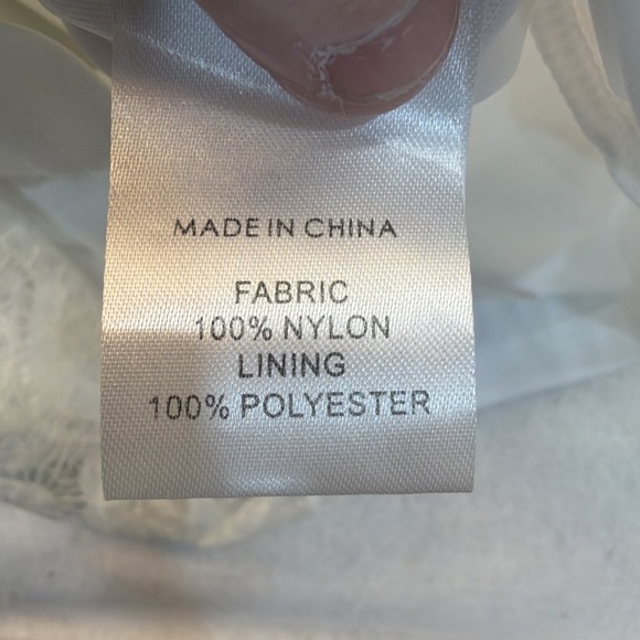 Eilly Bazar White Floral Eyelet Lace Detail Dress Women's Size Medium Boho NWT - Picture 10 of 13